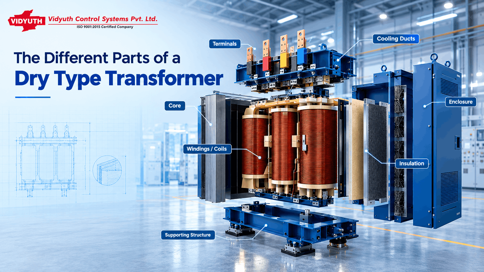 The Different Parts of a Dry Type Transformer